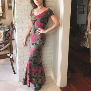 Vintage Betsey Johnson Rose Mermaid Dress 🌹🌿